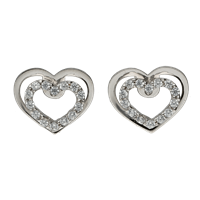 Boucles d'oreilles Damiata Gioielli Femme in Or blanc Zircone 430/102 - 430/102